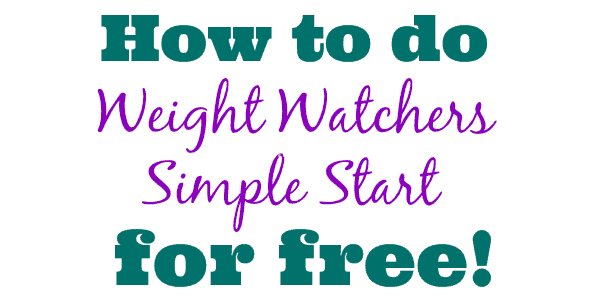 Weight Watchers Simple Start – How To Do It Free