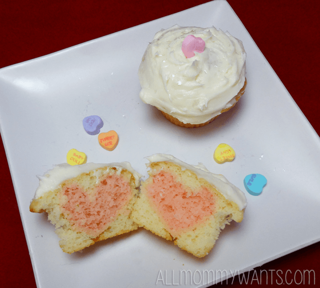 Hidden Heart Valentine Cupcakes