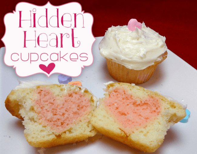 Hidden Heart Valentine Cupcakes