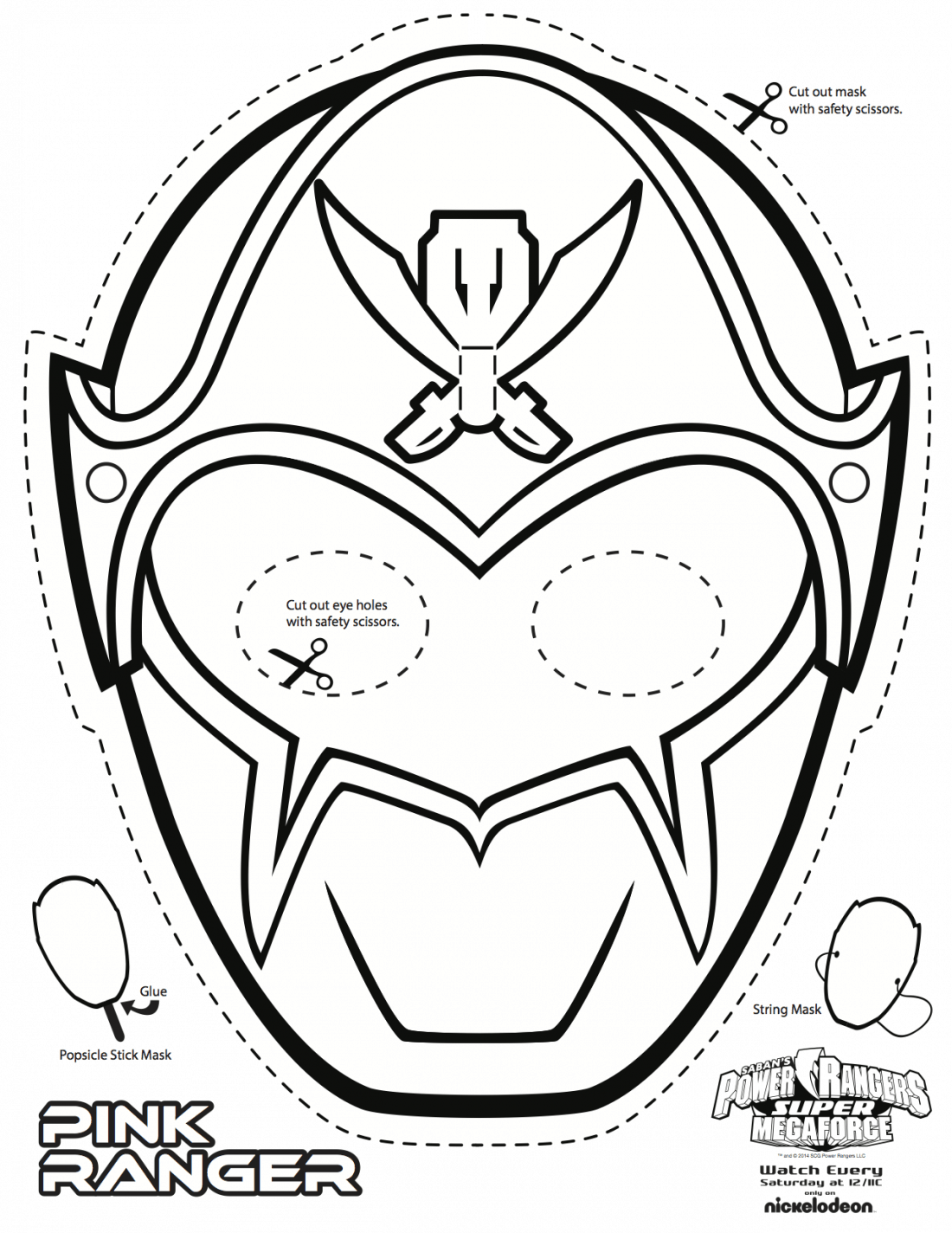 SUPER MEGA Power Rangers Printable Coloring Masks Life She Has