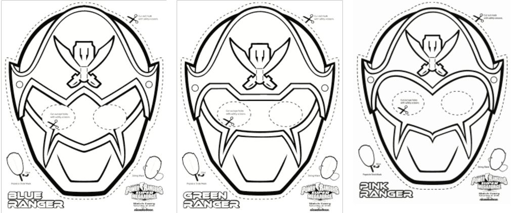 pink power rangers coloring pages