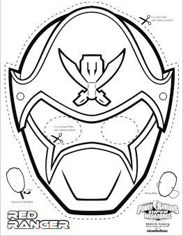 Super Mega Power Rangers Printable – Coloring Masks