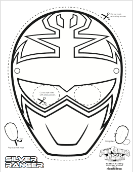 Super Mega Power Rangers Printable – Coloring Masks