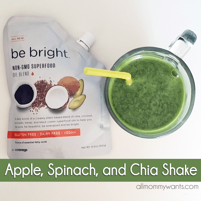 Recipe: Healthy Apple Spinach Chia Shake Using “be Bright” From  Coromega (263 Calories, 6ww Points)