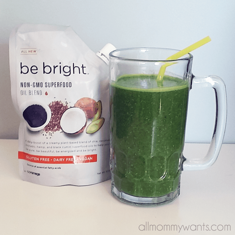 Recipe: Healthy Apple Spinach Chia Shake Using “be Bright” From  Coromega (263 Calories, 6ww Points)