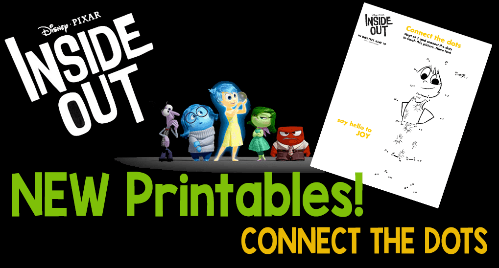 Free Printables: Pixar’s Inside Out Connect The Dots #insideoutevent
