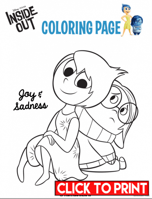 New: Pixar’s Inside Out Coloring Sheets #insideoutevent