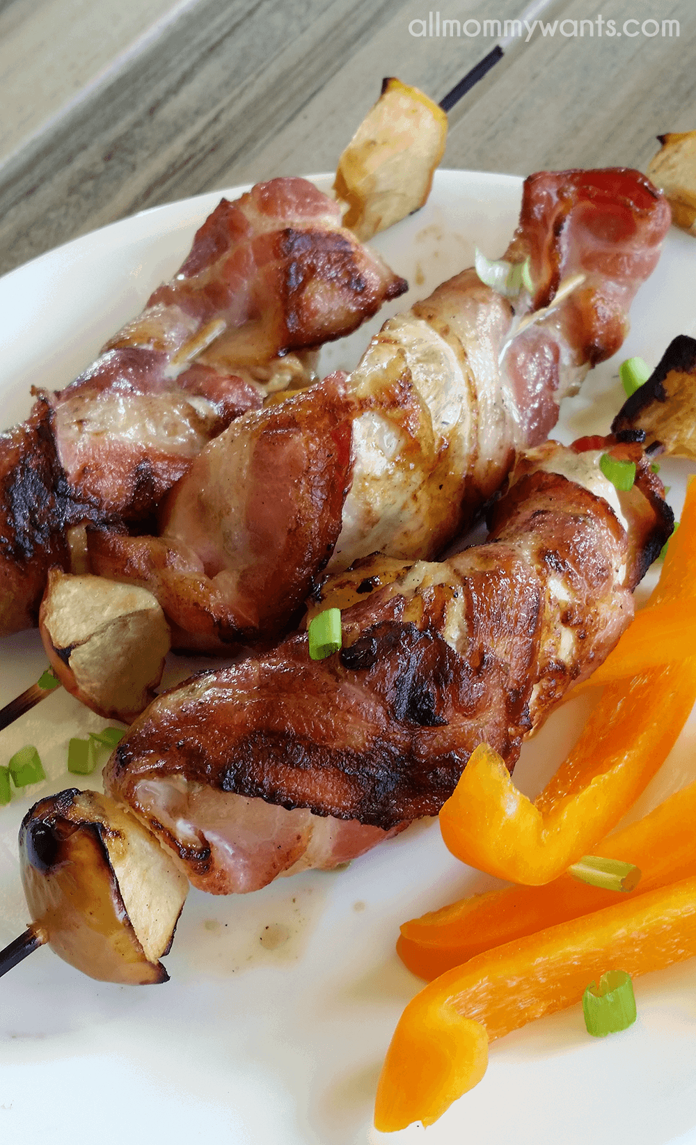 Recipe: Grilled Bacon Apple Chicken Kabobs (3 Ww Points Plus Per Skewer)