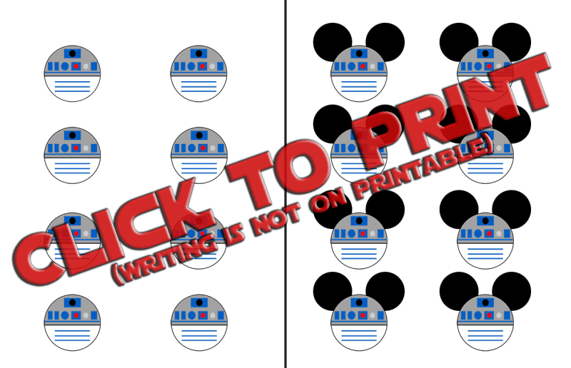 Recipe: Mickey Mouse Star Wars R2d2 Cupcakes With Printable Templates