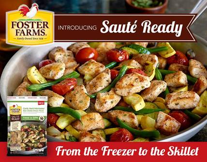 New Foster Farms Sauté Ready Chicken – From Freezer To Table In 10 Minutes!