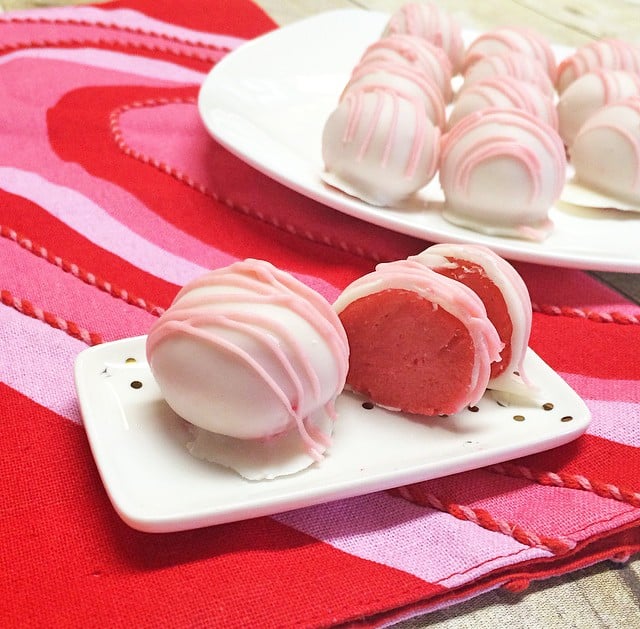 Homemade Pink Strawberry Bon-bon Truffles