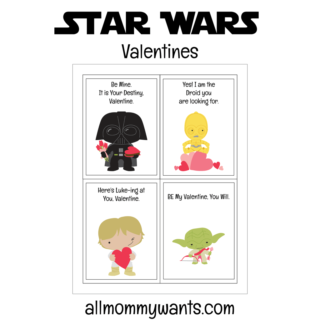 Free Printable Star Wars Valentines Life She Has