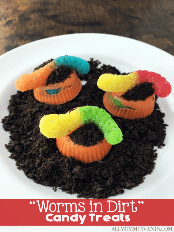 Make These Easy And Cute “worms In Dirt” Candy Treats!