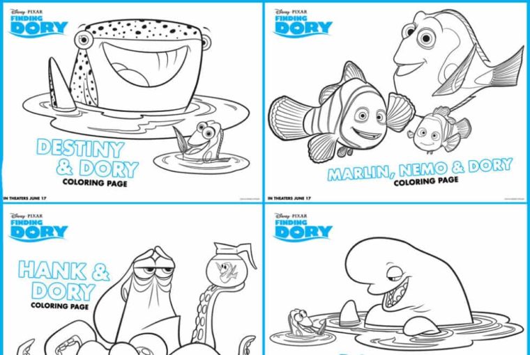 Free Printables: Finding Dory Coloring Pages