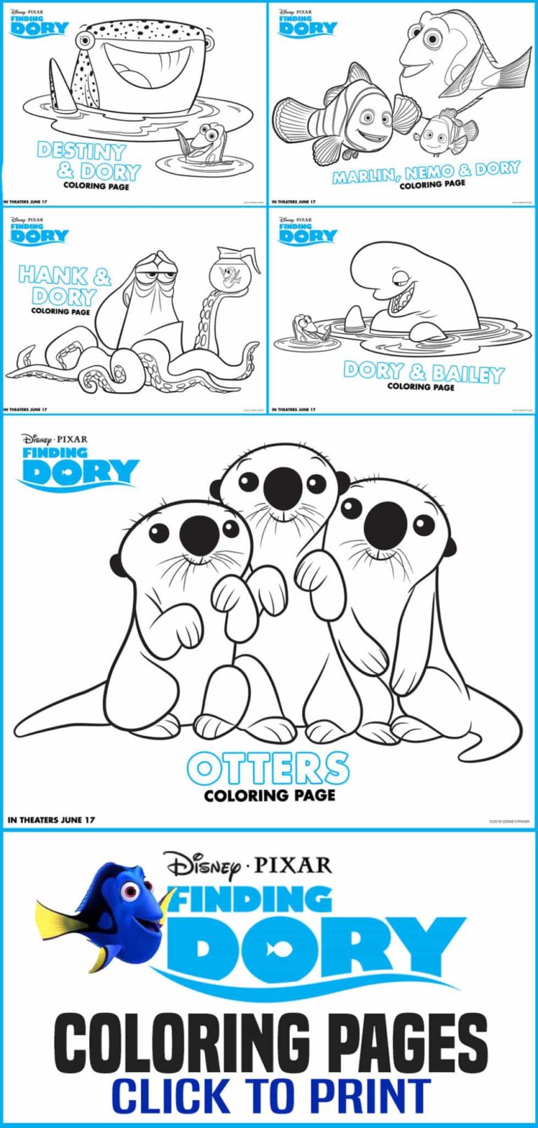 Free Printables: Finding Dory Coloring Pages - Life She Has