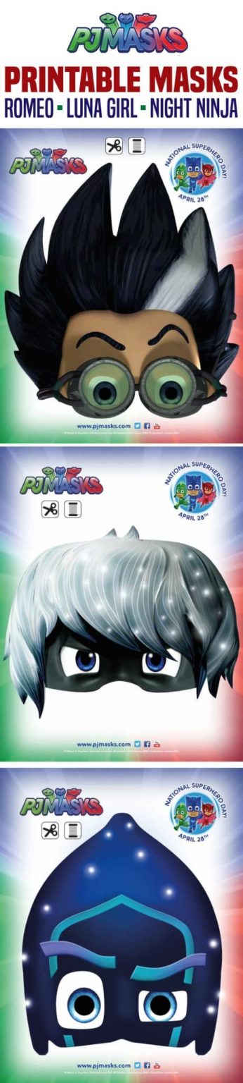Printables - PJ Masks Night Ninja, Romeo, Luna - Life She Has