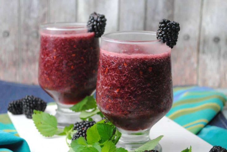 Merlot Blackberry Slushies Summer Cocktail