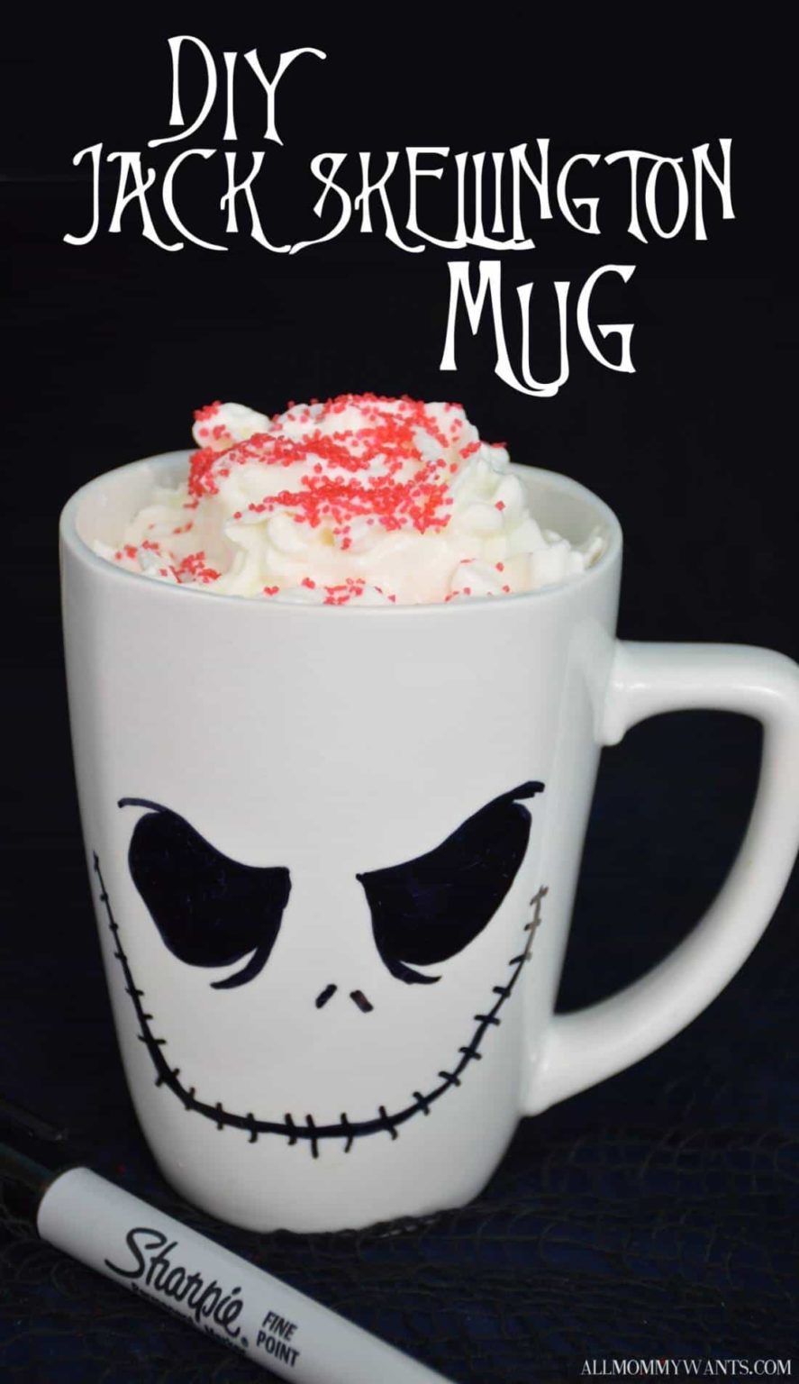 DIY - Jack Skellington Mugs - Life She Has