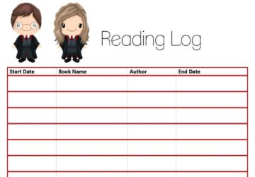 Printables: Harry Potter Themed Reading Log & Book Review Form