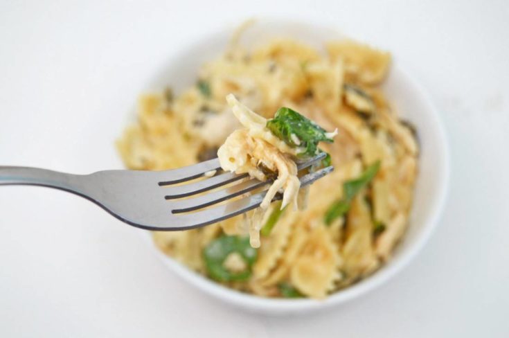 Easy Instant Pot Chicken & Spinach Alfredo