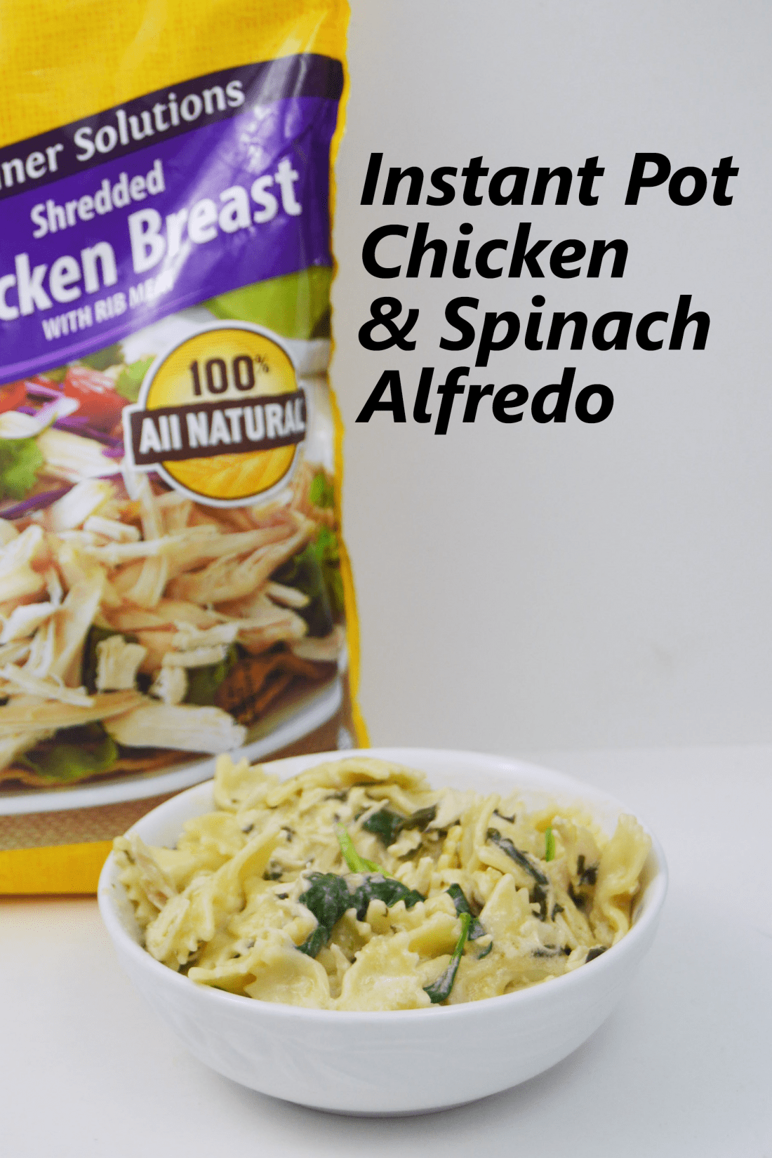 Easy Instant Pot Chicken & Spinach Alfredo