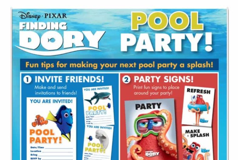 Finding Dory Pool Party Printables