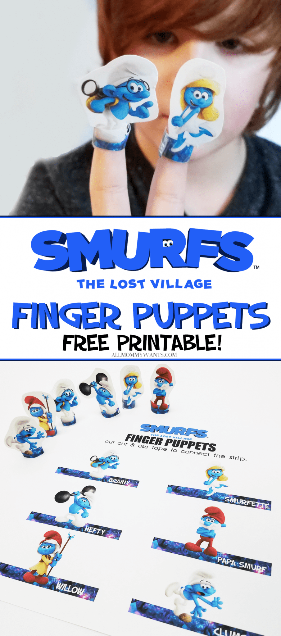 Smurfs: The Lost Village Review Plus Finger Puppets Craft (free Printable)