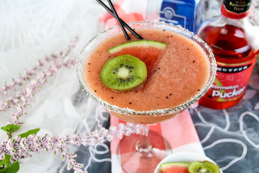 Fresh Kiwi + Watermelon Margarita