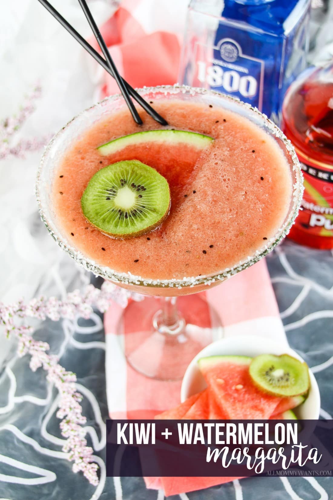 Fresh Kiwi + Watermelon Margarita