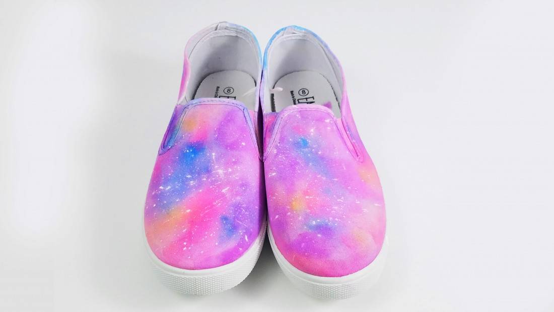 Diy – Unicorn Galaxy Watercolor Shoes Tutorial (video)