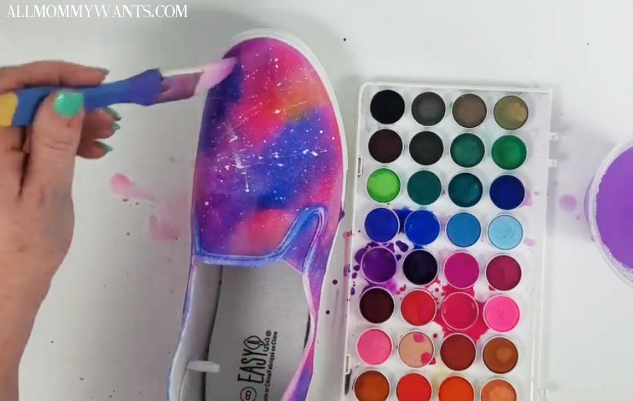 Diy – Unicorn Galaxy Watercolor Shoes Tutorial (video)