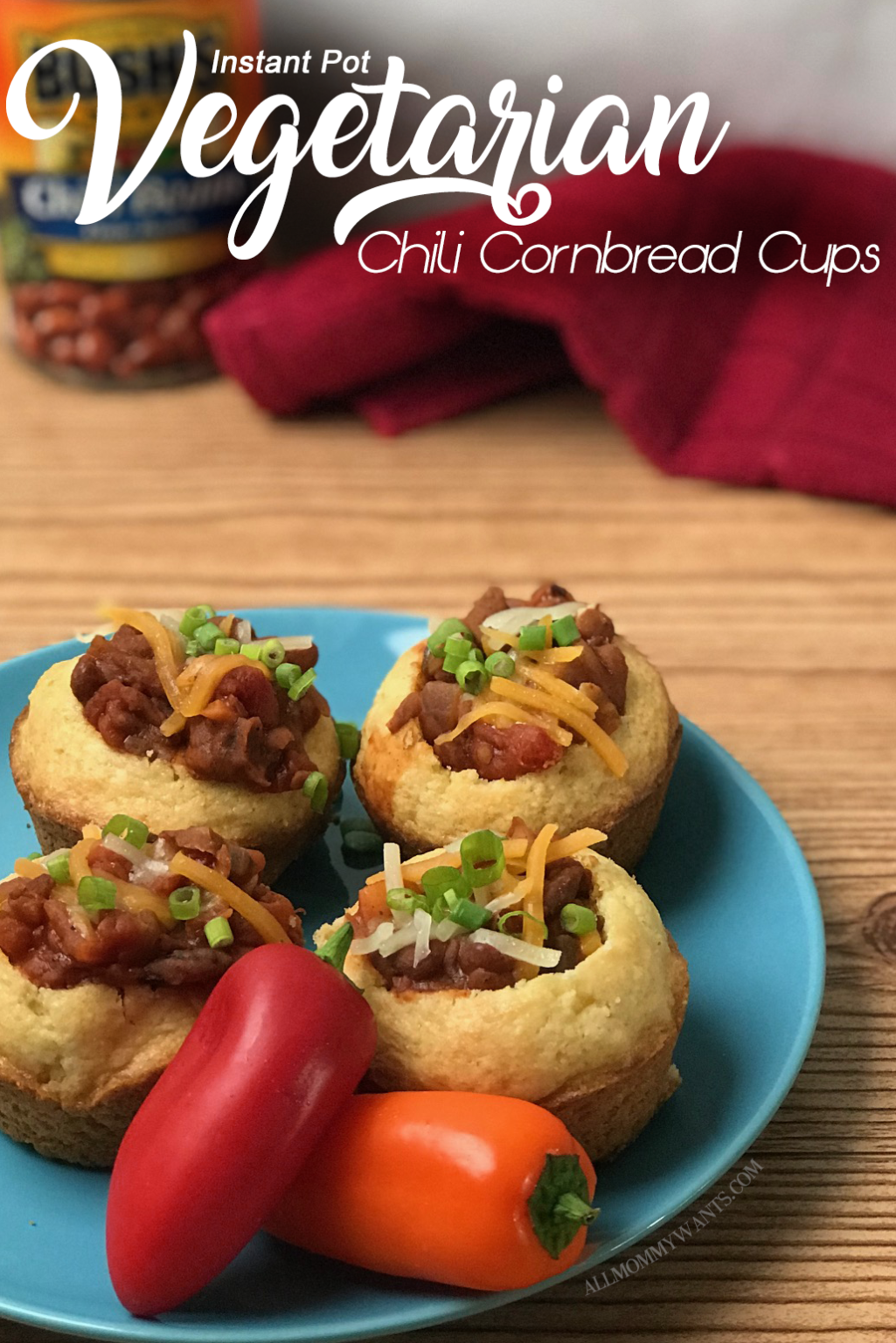 Instant Pot Vegetarian Chili Cornbread Cups Life She Has   Chili 21 1025x1536 