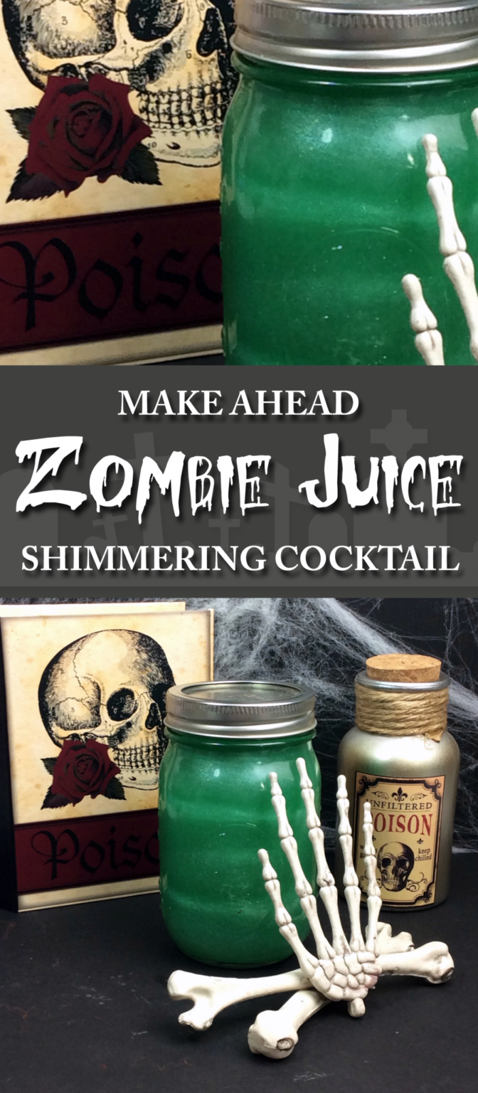 Make Ahead Halloween Zombie Juice Shimmering Cocktail Life She Has