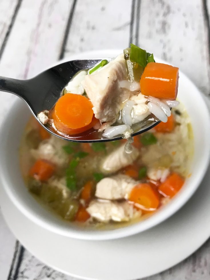 Instant Pot Chicken Soup With Rice – Only 2 Weight Watcher Freestyle Points Per Serving