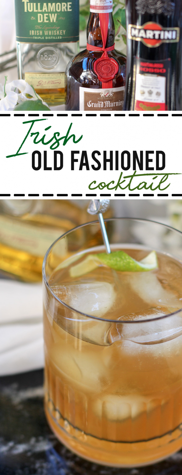 The Irish Old-fashioned Whiskey Cocktail Drink