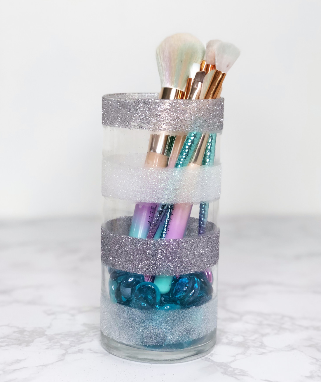 Diy Glitter Makeup Brush Holder