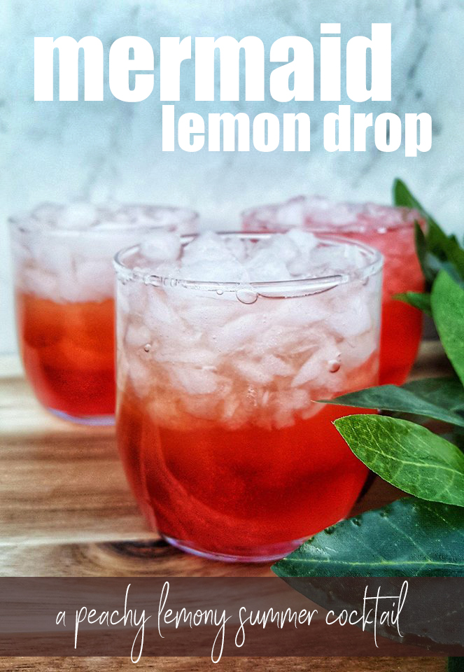 Red Mermaid Lemon Drop Summer Cocktail