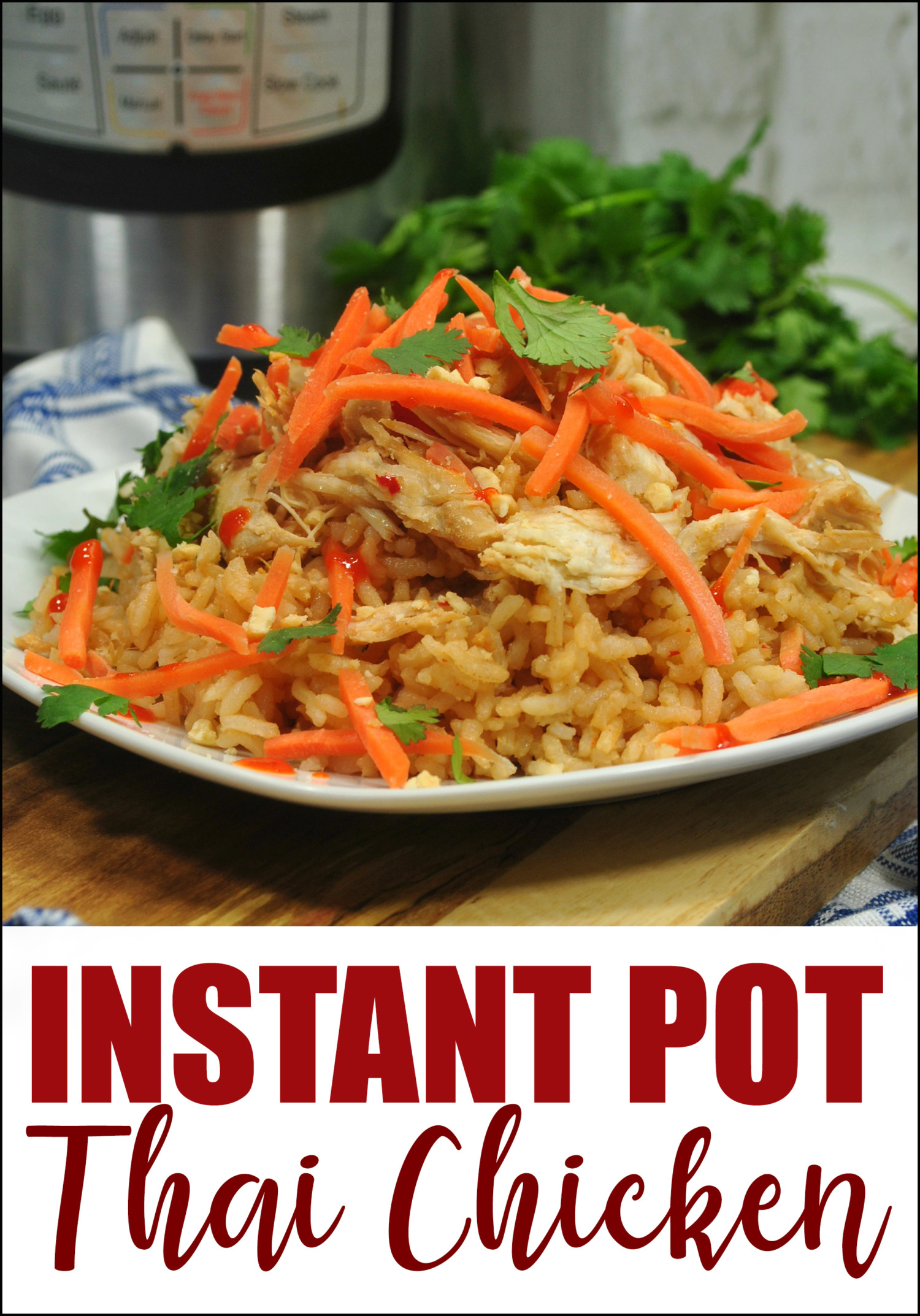 Instant Pot thai chicken Rice Bowls