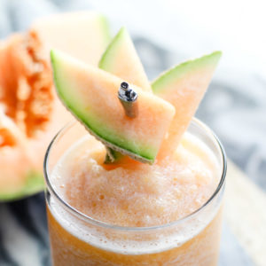 Cantaloupe And Peach Hard Slush Frozen Cocktail