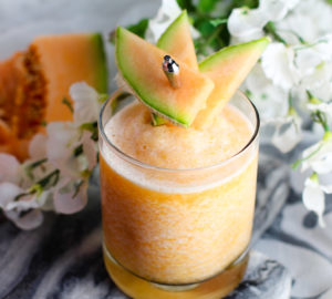 Cantaloupe And Peach Hard Slush Frozen Cocktail