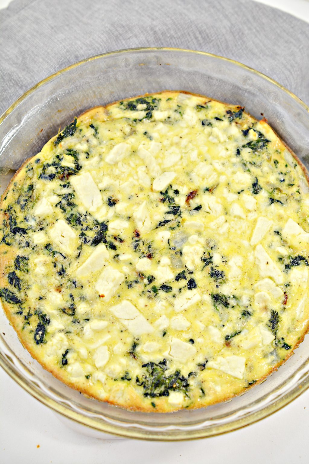 Weight Watchers Crustless Spinach, Onion and Feta Quiche Life She Has