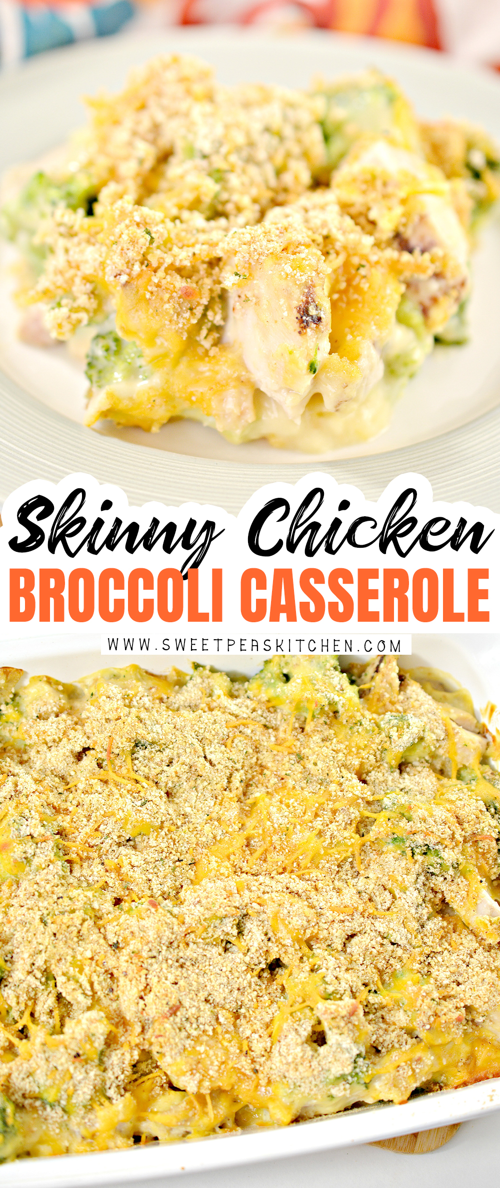 skinny chicken broccoli casserole pin