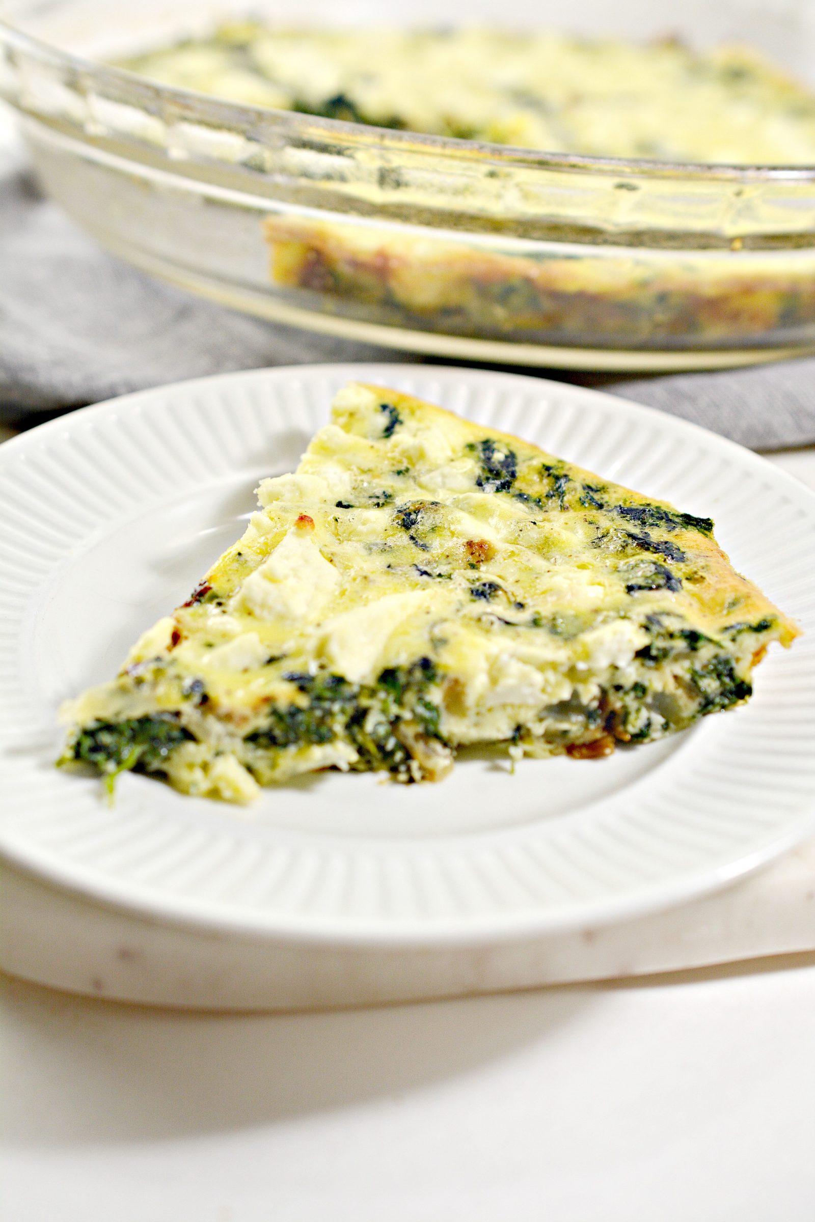 Weight Watchers Crustless Spinach, Onion and Feta Quiche - Life She Has