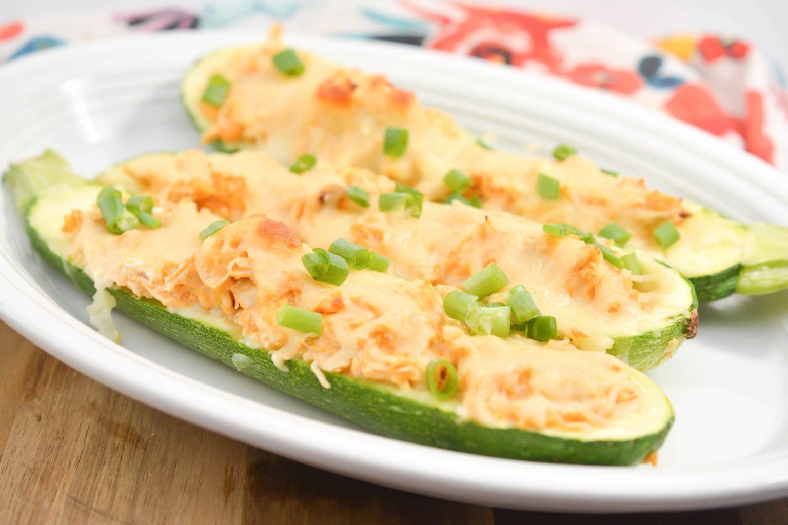 Buffalo Chicken Zucchini Boats - Life She Has