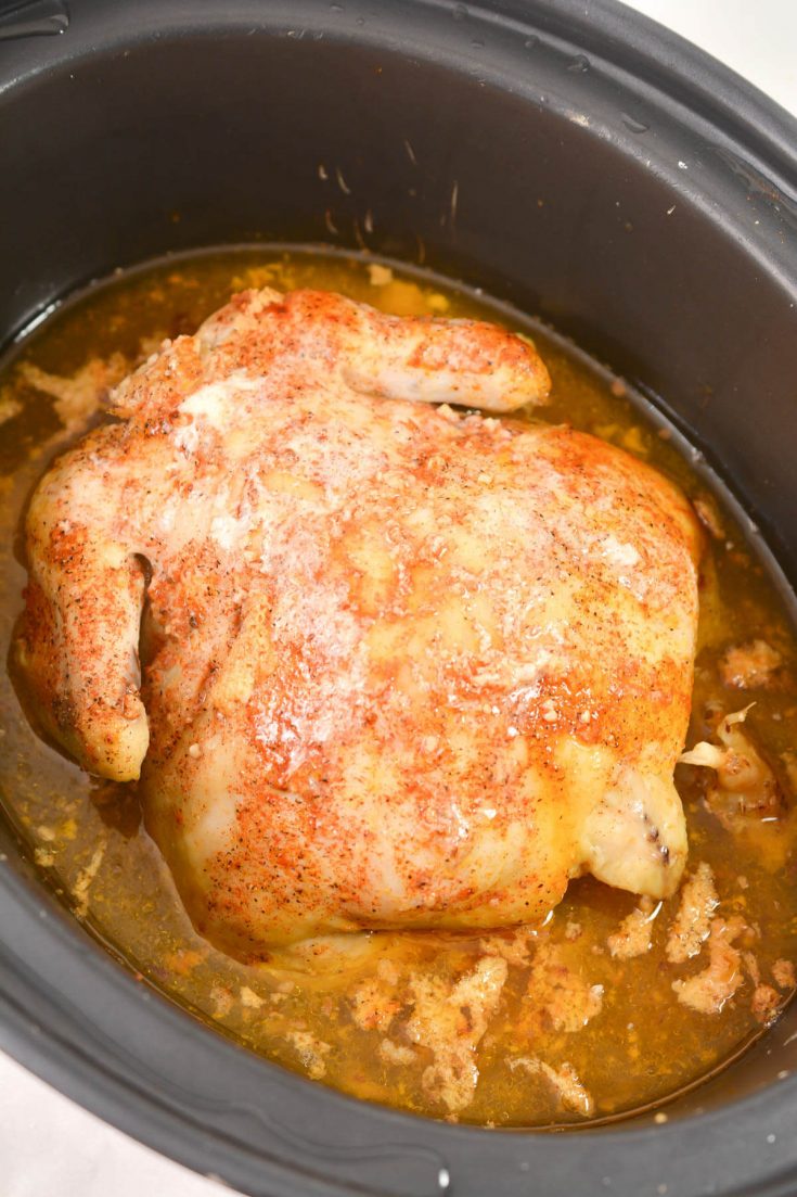 Garlic Roasted Chicken in a Crockpot