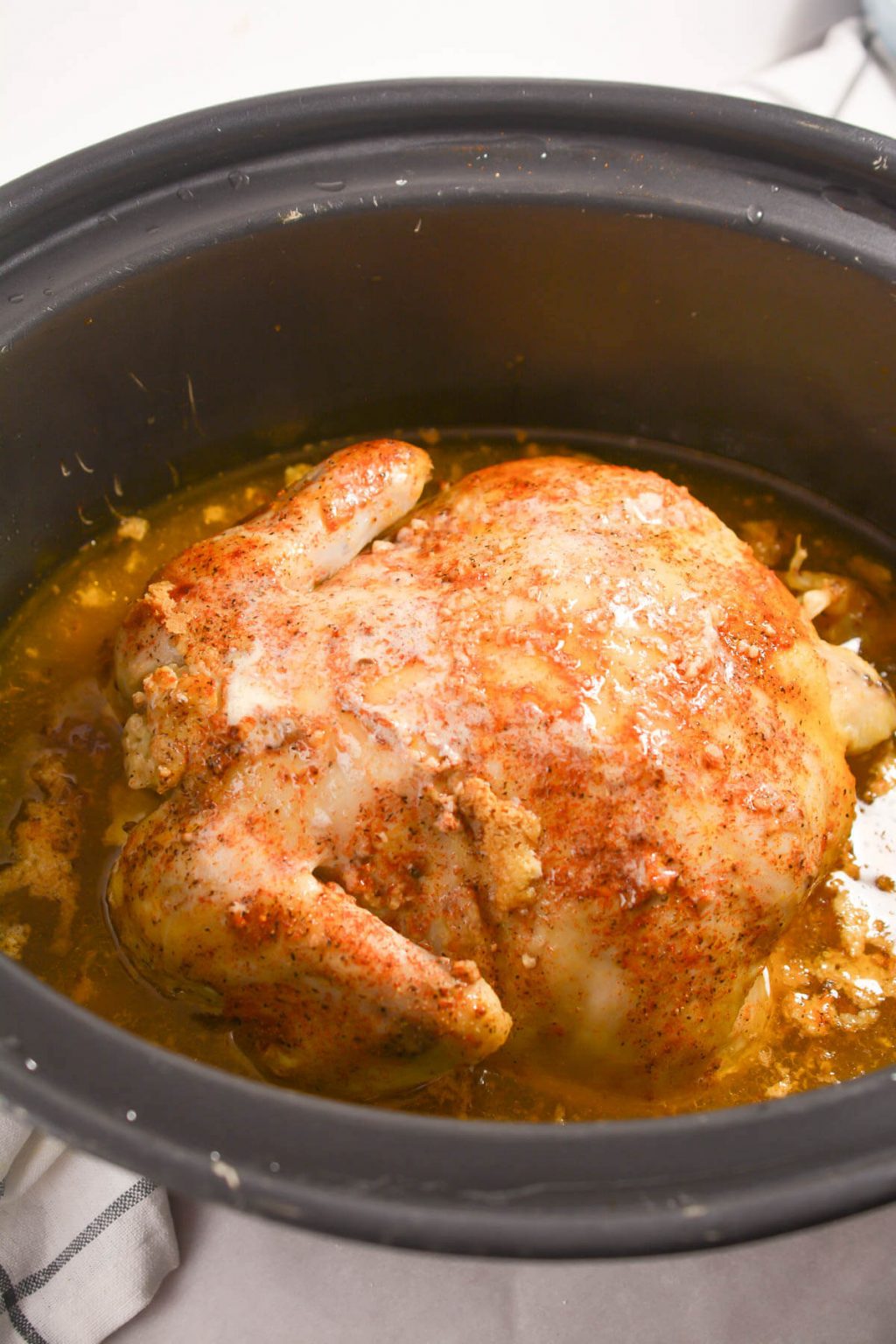 Garlic Roasted Chicken in a Crockpot - Life She Has
