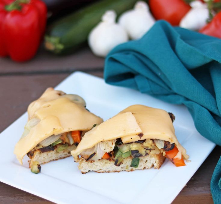 Open-Faced Grilled Veggie Panini