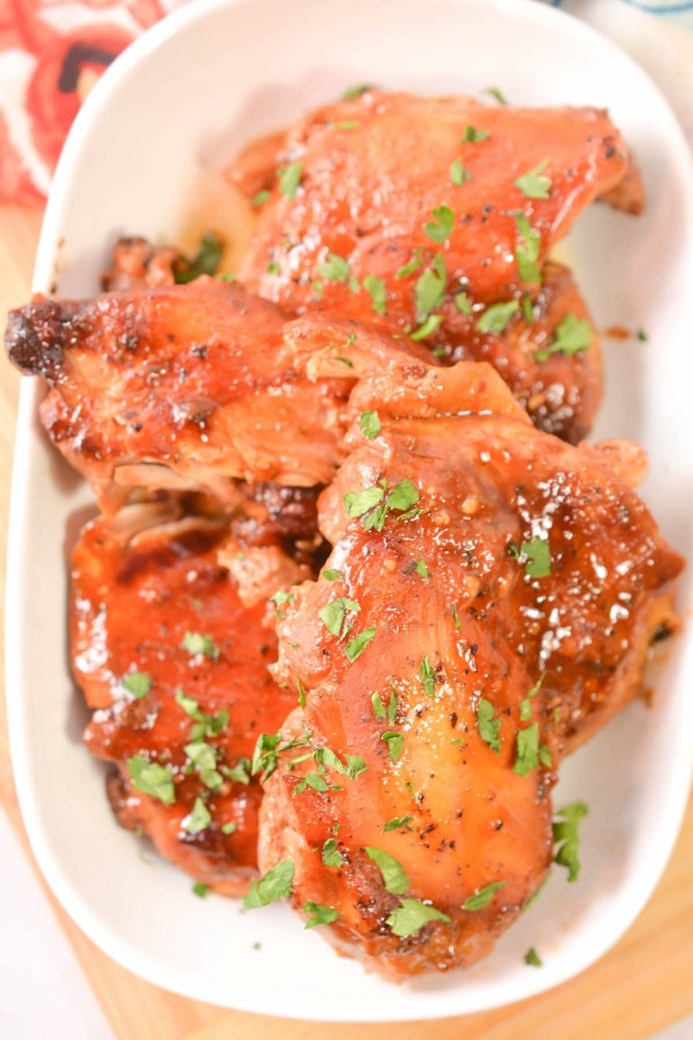 Honey Garlic Slow Cooker Chicken Thighs Life She Has