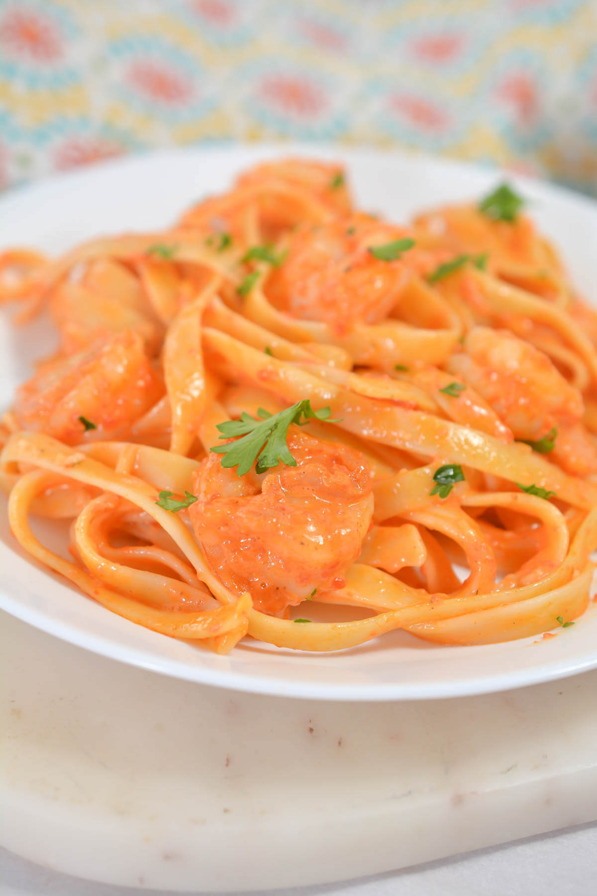 Shrimp Fettuccine with Roasted Red Pepper Sauce 6