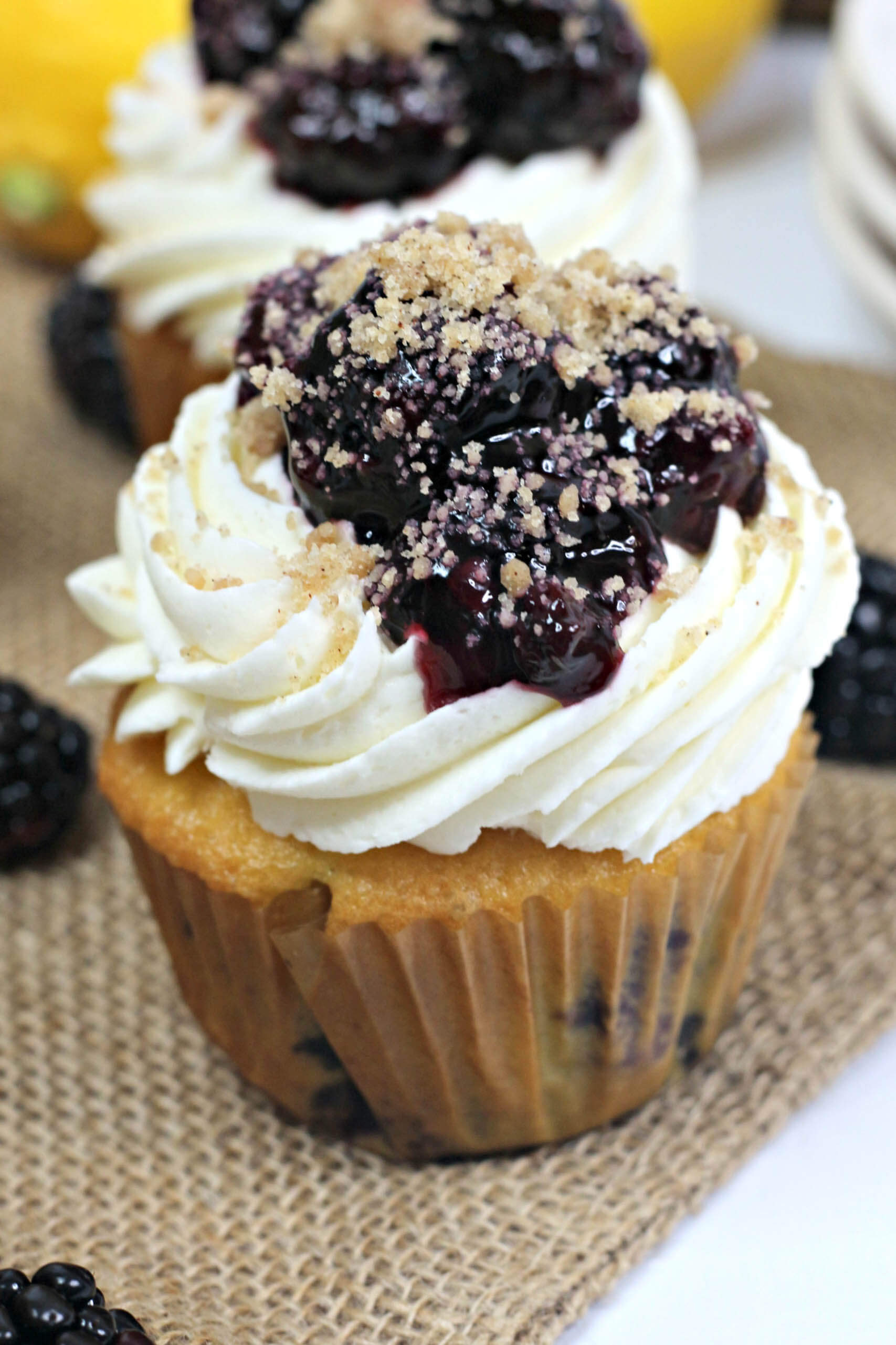 blackberry lemon cupcakes 2